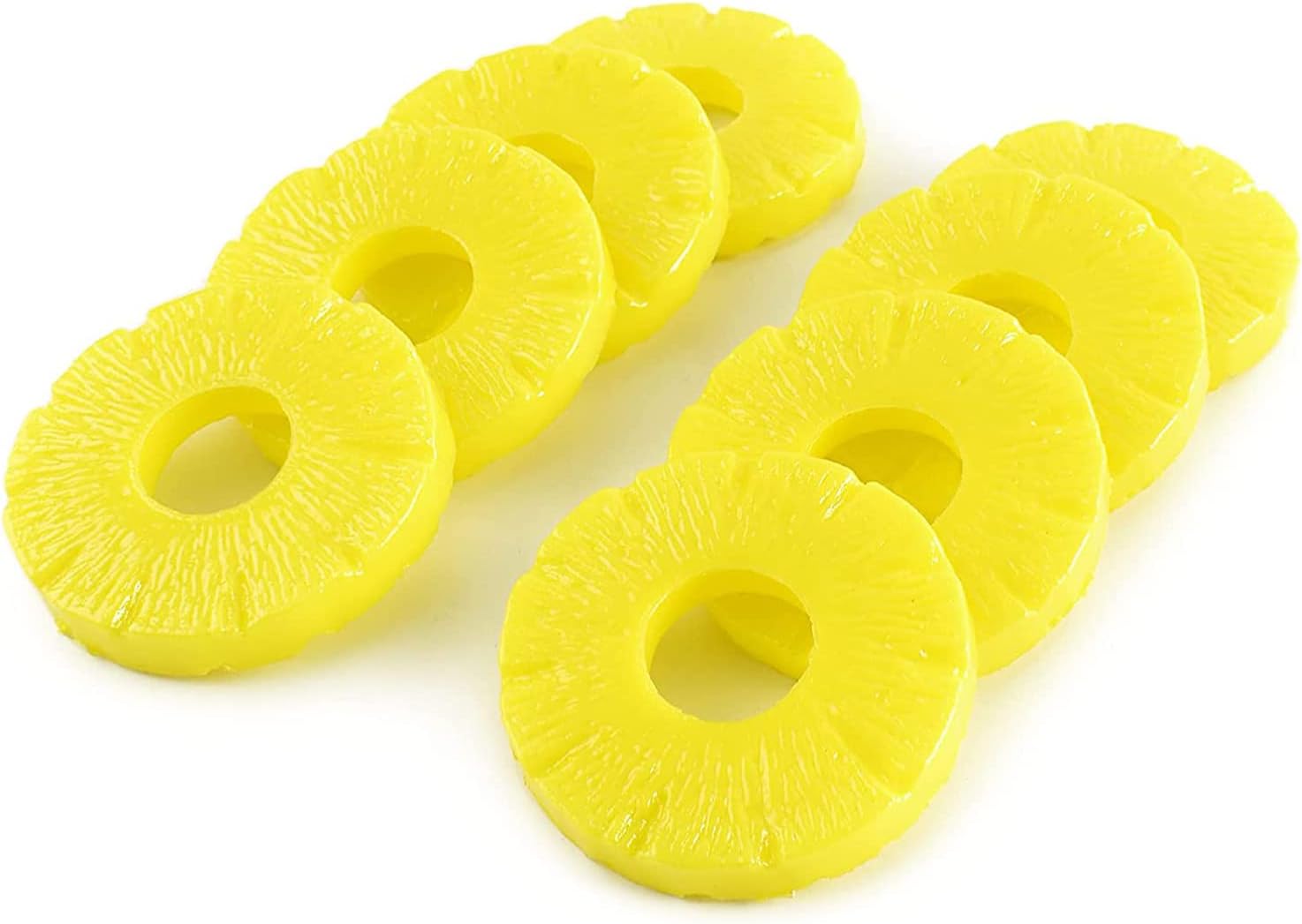 LUEYAO Artificial Pineapple Slices, Fake Plastic Pineapple