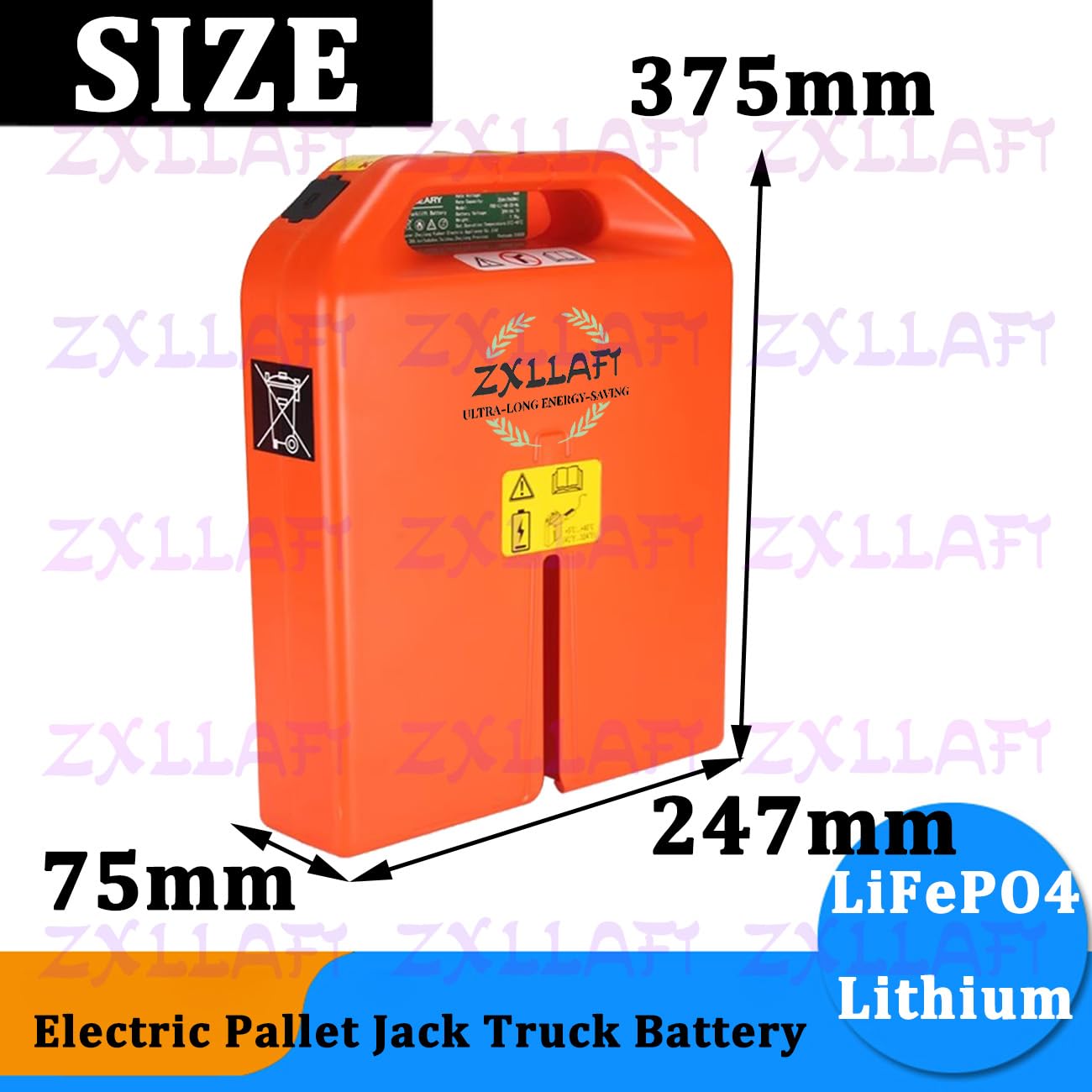 24 V 48 V Batteria transpallet Elettrico per PTE20Q | Batteria carrello elevatore elettrico per PTE15N Batterie al litio 36Ah 20Ah Batterie LiFePO4 con BMS, bottone scatto