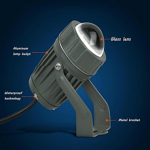 Miniatura 5 de Focos LED  Proyector de haz estrecho, foco LED de suelo de 10 W para exteriores, impermeable IP65, lámpara de pared para exteriores, iluminación de