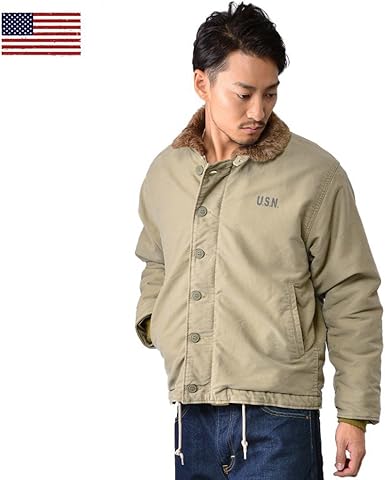 好評 米軍タイプ N 1 ブラックファー32 新品 デッキジャケット ミリタリージャケット Sook Ps