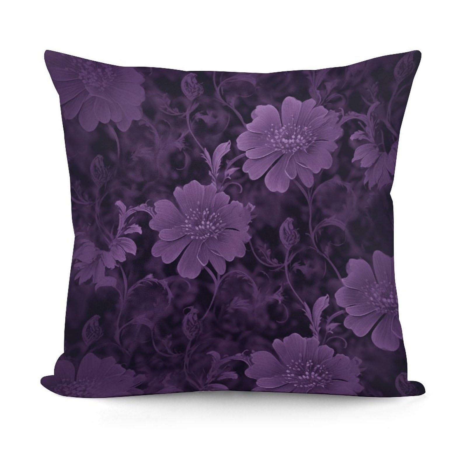 VstaDank Decorative Purple Throw Pillow Covers Luxury Soft Pillowcases Fluffy Plush Accent Pillow Cases Personalized Square Lumbar Pillows Shells for All Seasons 18" X 18"