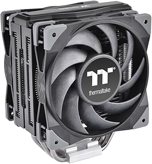 thermaltake - 完動品Thermaltake CPUクーラー超大型冷却ファン 静音 純銅 美しく冷やす、LEDリング実装静音ファン採用のサイドフロー型CPU