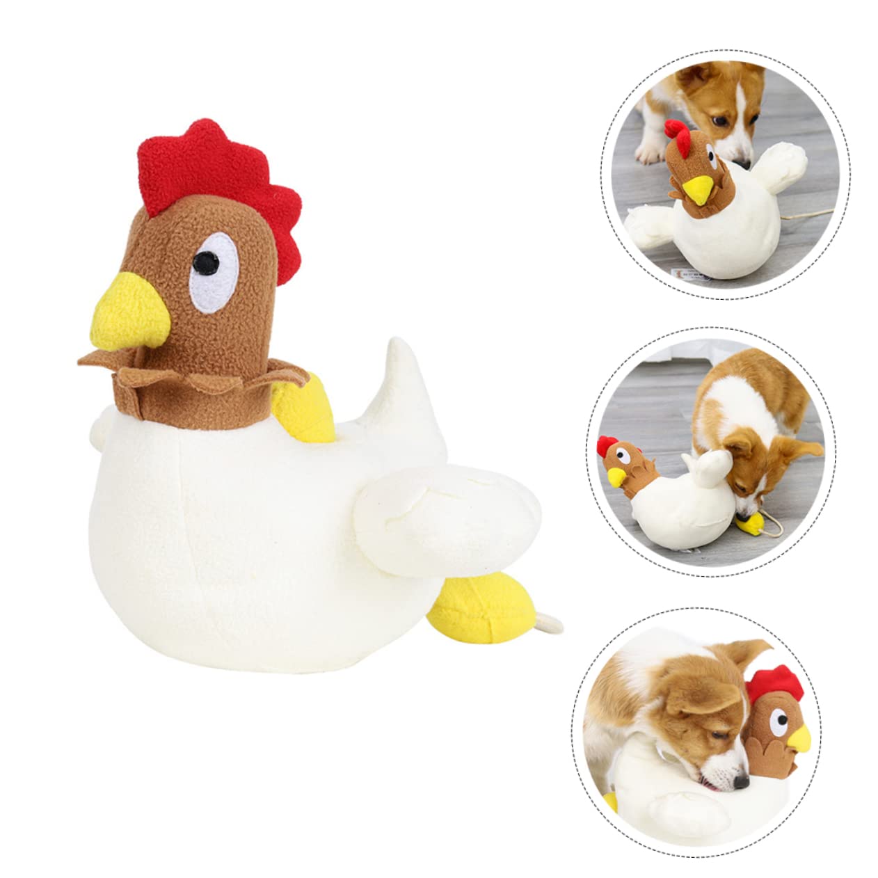 Kisangel 2pièces Jouet Peluche pour Chien Jouet De Décompression Intelligente avec Écoulement De Nourriture pour Animaux De Compagnie Design Drôle Et Attrayant