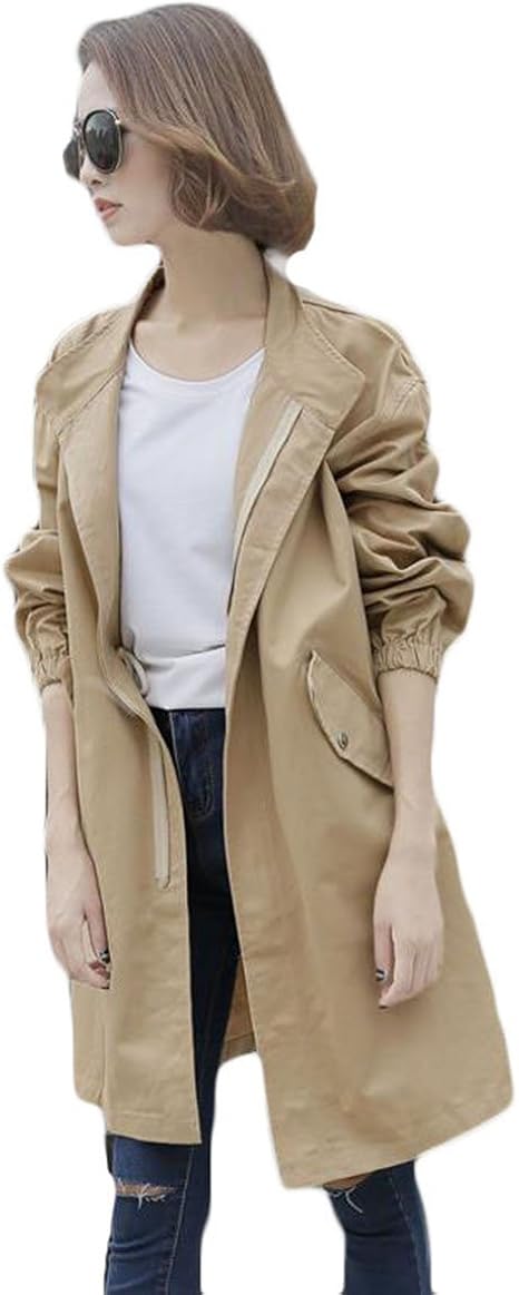 Amazon Mengfan レディース 春 秋 ロング丈 ジャケット 無地 シンプル ゆったりトレンチコート スタンドカラー おしゃれ ロング チェスターコート カジュアル 通勤 スプリングコート カーキ グレー S Xl コート ジャケット 通販 Amazon Mengfan レディース 春 秋 ロング丈 ジャケット 無地 シンプル ゆったりトレンチコート スタンドカラー おしゃれ ロング チェスターコート カジュアル 通勤 スプリングコート カーキ グレー S Xl コート ジャケット 通販