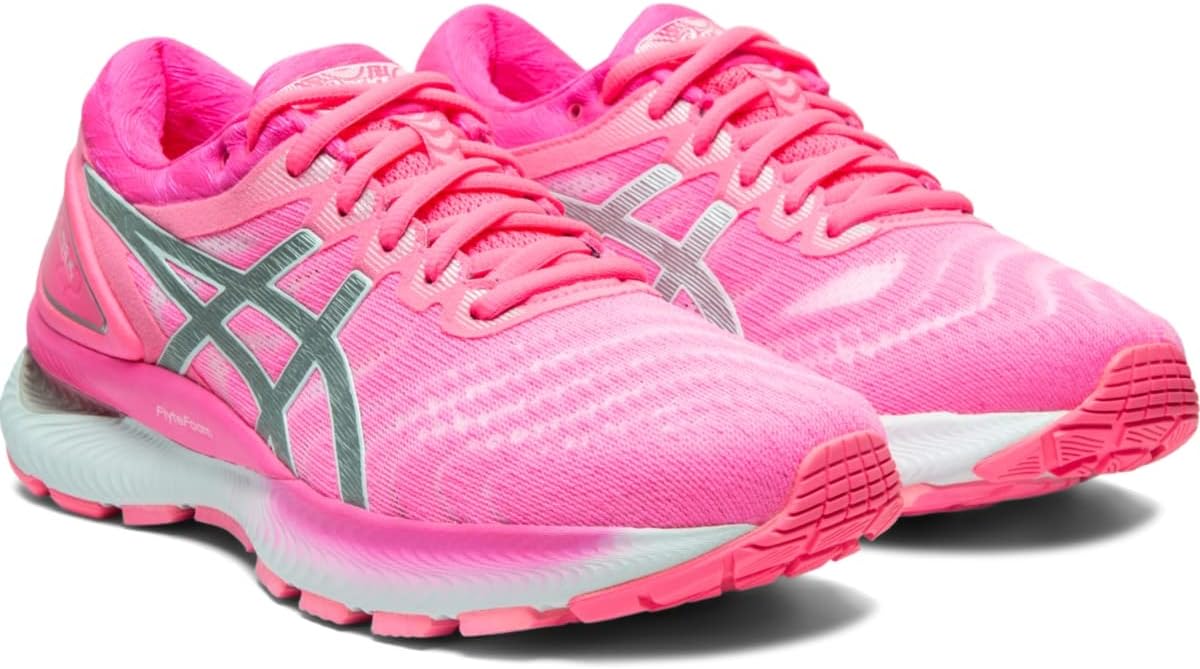 ASICS Women's Gel-Nimbus 22 Lite-Show Running Shoes 6 Hot Pink/Pure Silver
