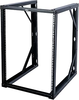 Tecmojo 15U Fixed Wall Mount Network Rack 24.81" Depth Open Frame for Server Data/AV/IT/Communication/Computer Equipment/Patch Panel Heavy Duty