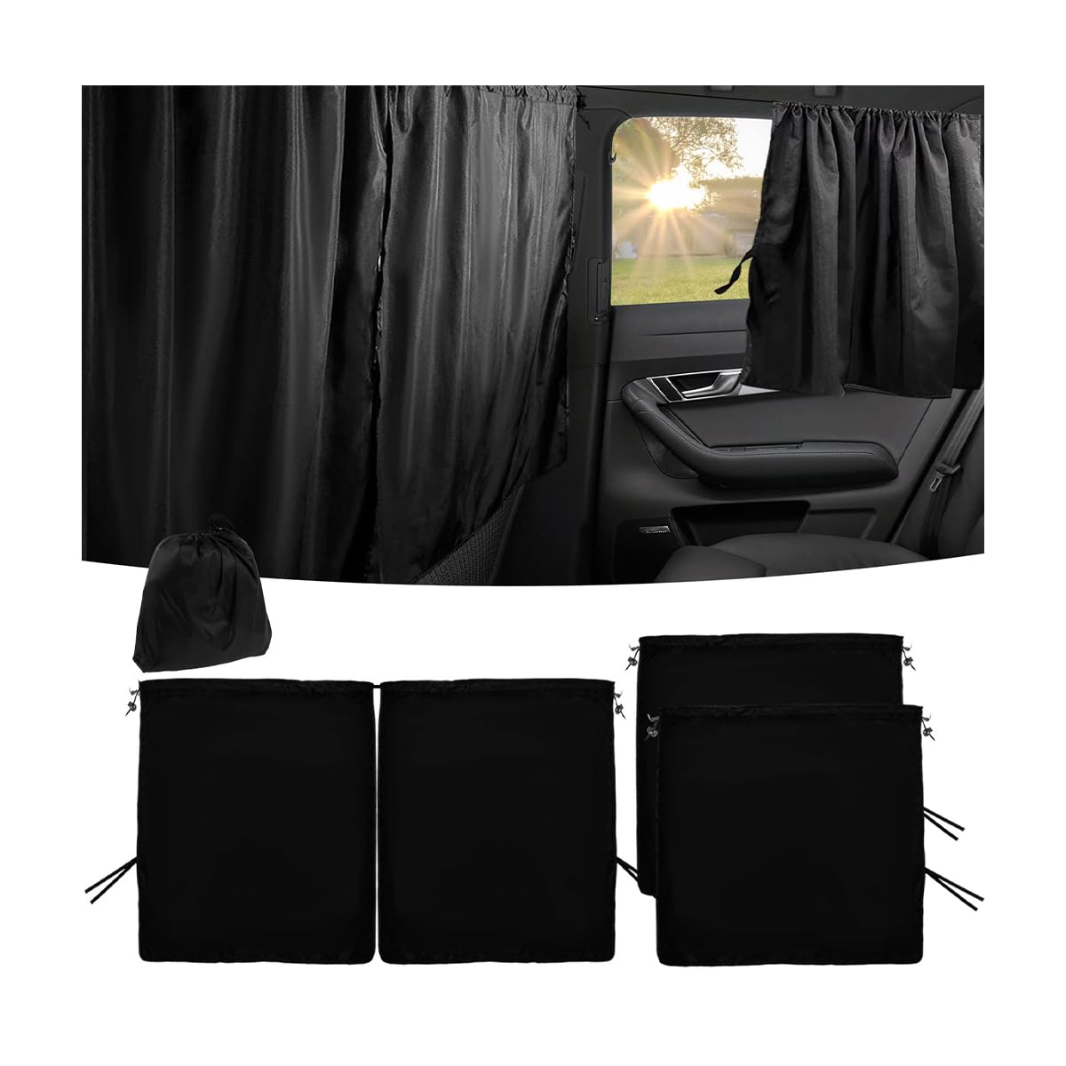 ONEMAJI Car Divider Privacy Curtains for Peugeot 3008 III 2023-