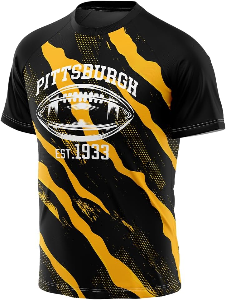 Men's City Shirts Football Fans T-Shirt Mens Football Fans Athletic City T-Shirt Short Sleeve - Image 3