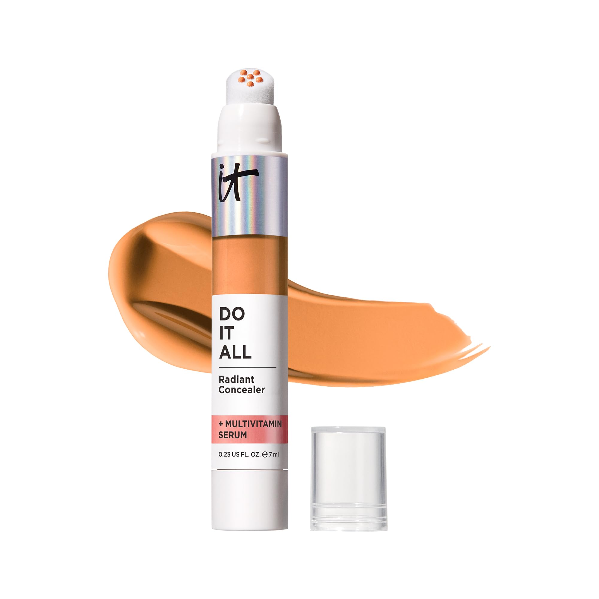 IT Cosmetics Radiant Concealer with Medium Coverage, Enriched with Vitamins B3, B5 and E, Do It All Concealer, Shade: Tan Rich Warm, 7ml