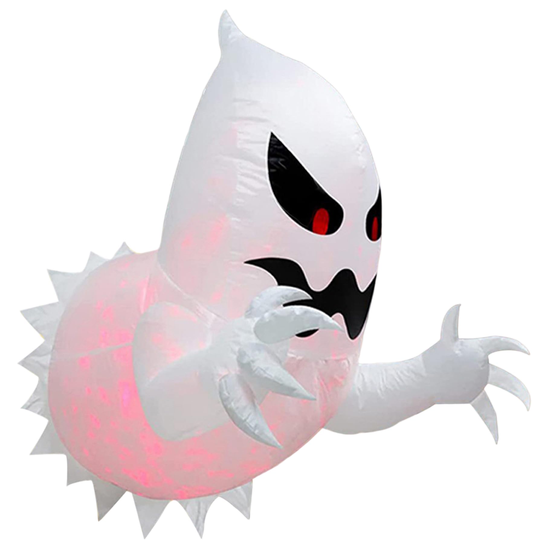 Halloween Gonflable Fantôme LED Rouge Volant Extérieur Décoration Fenêtre Jardin 39x39 Pouces
