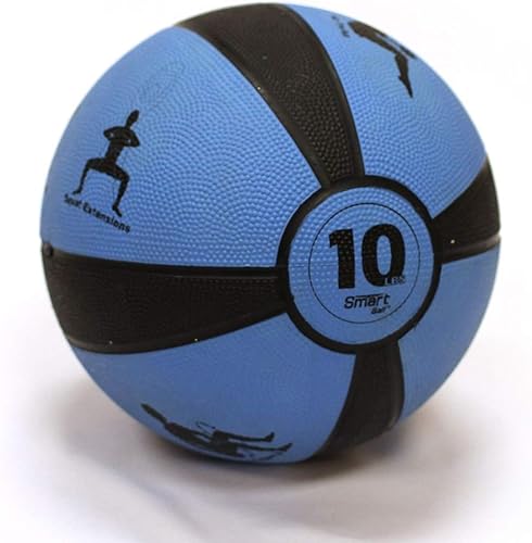 Miniatura 6 de Balón medicinal autoguiado inteligente de 4 libras – La pelota medicinal de goma ayuda a desarrollar la fuerza central, el equilibrio y la