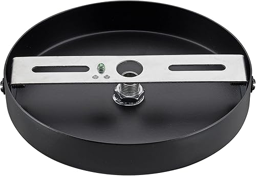 Miniatura 5 de Aspen Creative 21510-11 - Kit de candelabro contemporáneo y toldo con gancho para cuello, negro mate, diámetro de 4-34 pulgadas, orificio central de