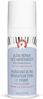 First Aid Beauty Ultra Repair Face Moisturizer: Colloidal Oatmeal & Shea Butter for Sensitive Skin Hydration, Lightweight Non-Comedogenic, 1.7 oz