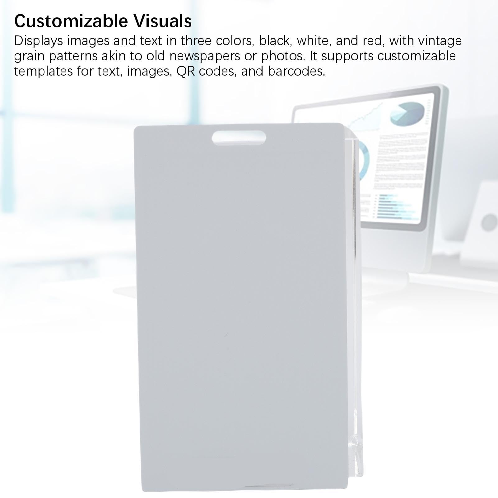 Fockety E-Ink-Smart-Badges, 3,7 Zoll NFC-E-Paper, bearbeitbarer E-Ink-Smart-Badges-Halter, wiederaufladbares Namensschild, Ausweishalter mit Umhängeband für Mitarbeiter, Studenten