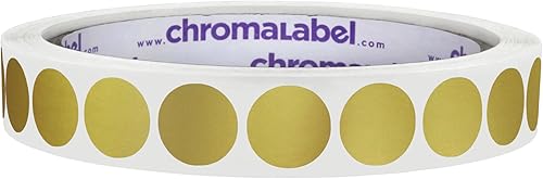 ChromaLabel Etiquetas adhesivas circulares de 12 pulgada, fáciles de escribir en puntos adhesivos de colores, etiquetas adhesivas permanentes, 1000