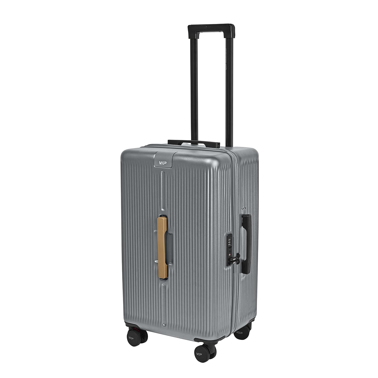 Pod Check-in Trolley Bag 67cm | Medium | Hard Luggage | Smooth 8-Wheel Suitcase for Travel | Flushed TSA Lock with Anti Theft Zipper | Cup & Mobile Holder | 3 Years International Warranty (Grey)-image-46