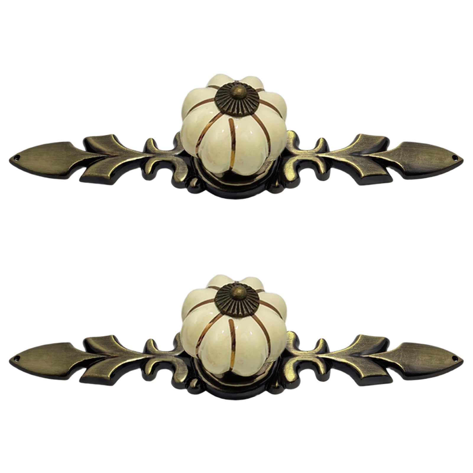 Antique Cabinet Handle Zincs Alloys Drawer Pull Rod Pumpkins Shape Rusty Furniture Hardwares Durability Decorative Zincs Alloys Handle