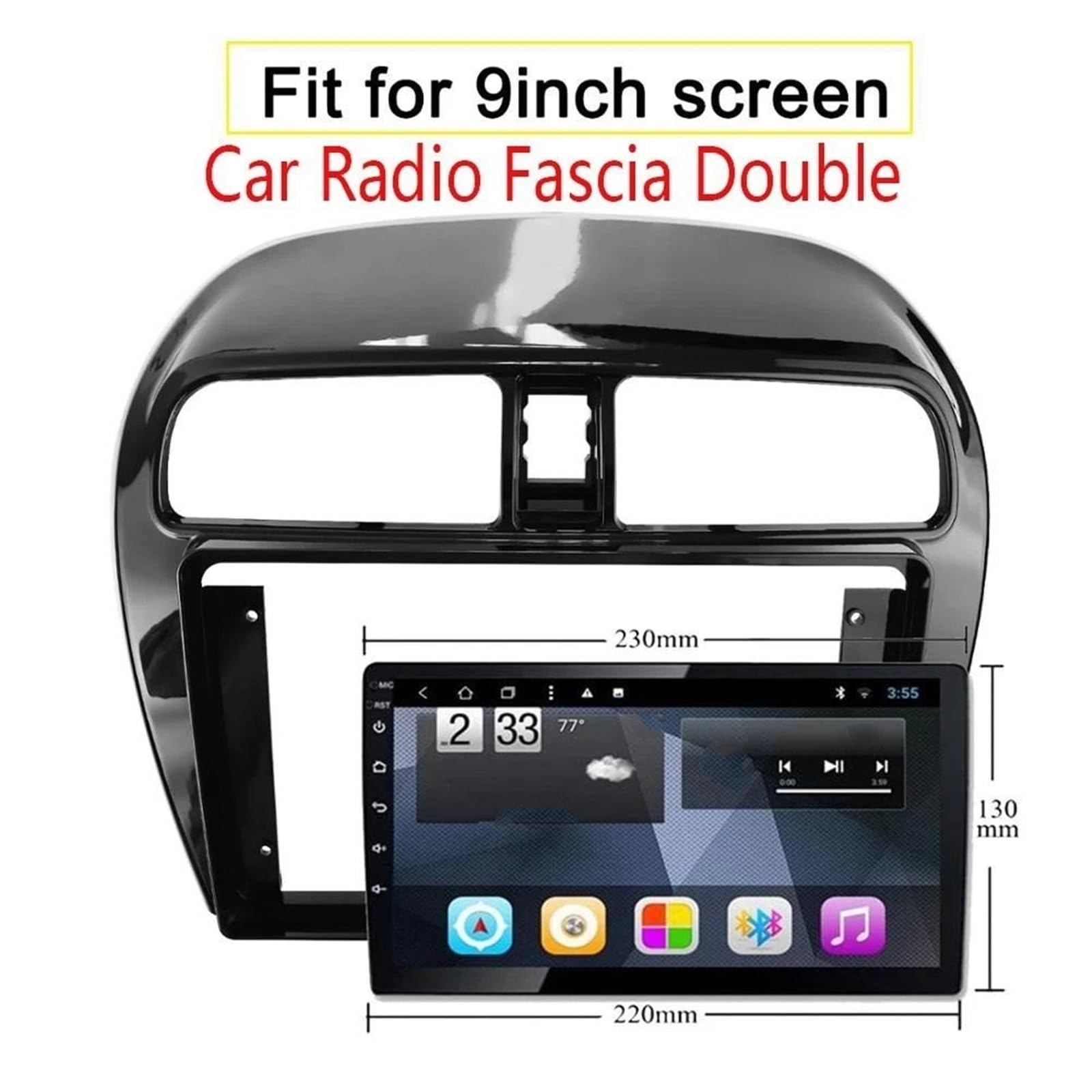 Car Stereo Panel,Fit For Mitsubishi,for Attrage Mirage Space | 2012-2019 9 Inch Radio