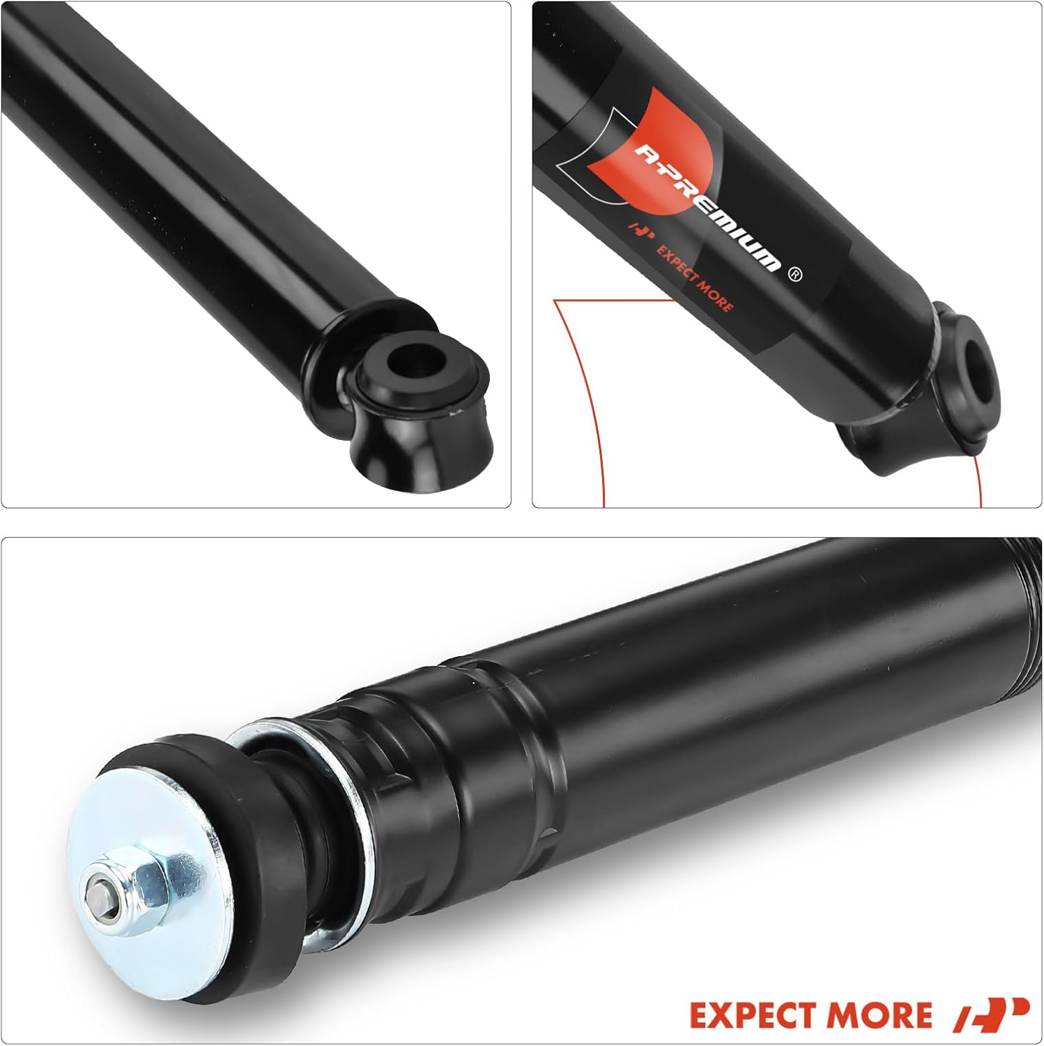 A-Premium Front Steering Damper Stabilizer Compatible with Ford F-250/F-350 Super Duty 1999-2004 4WD, Excursion 2000-2005 4WD, F-450/F-550 Super Duty 1999-2004