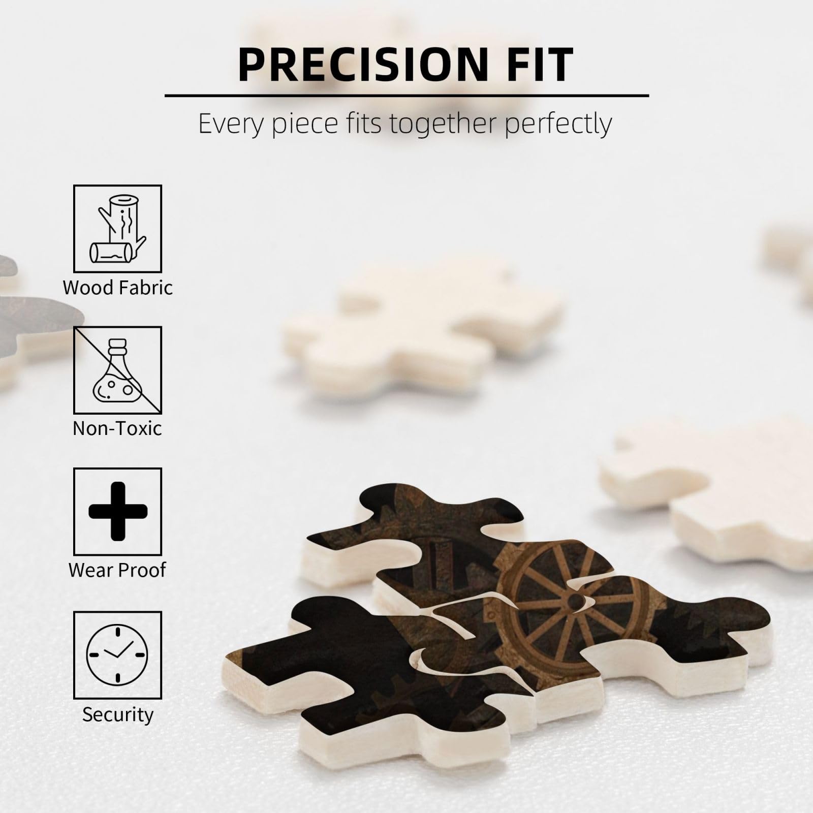 Gioco di puzzle per adulti, puzzle impegnativi, puzzle da 1000 pezzi, arte steampunk con ingranaggi