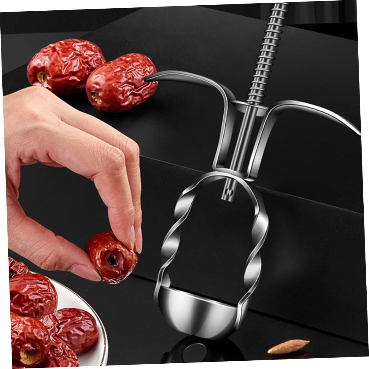 Gatuida 4stücke Cherry Pitter Multifunktionaler Fruchtentkerner Für Kirschen Datteln Und Jujube Leicht Zu Bedienen Kompakt Und Sicher Der Anwendung Für Zuhause Und Unterwegs