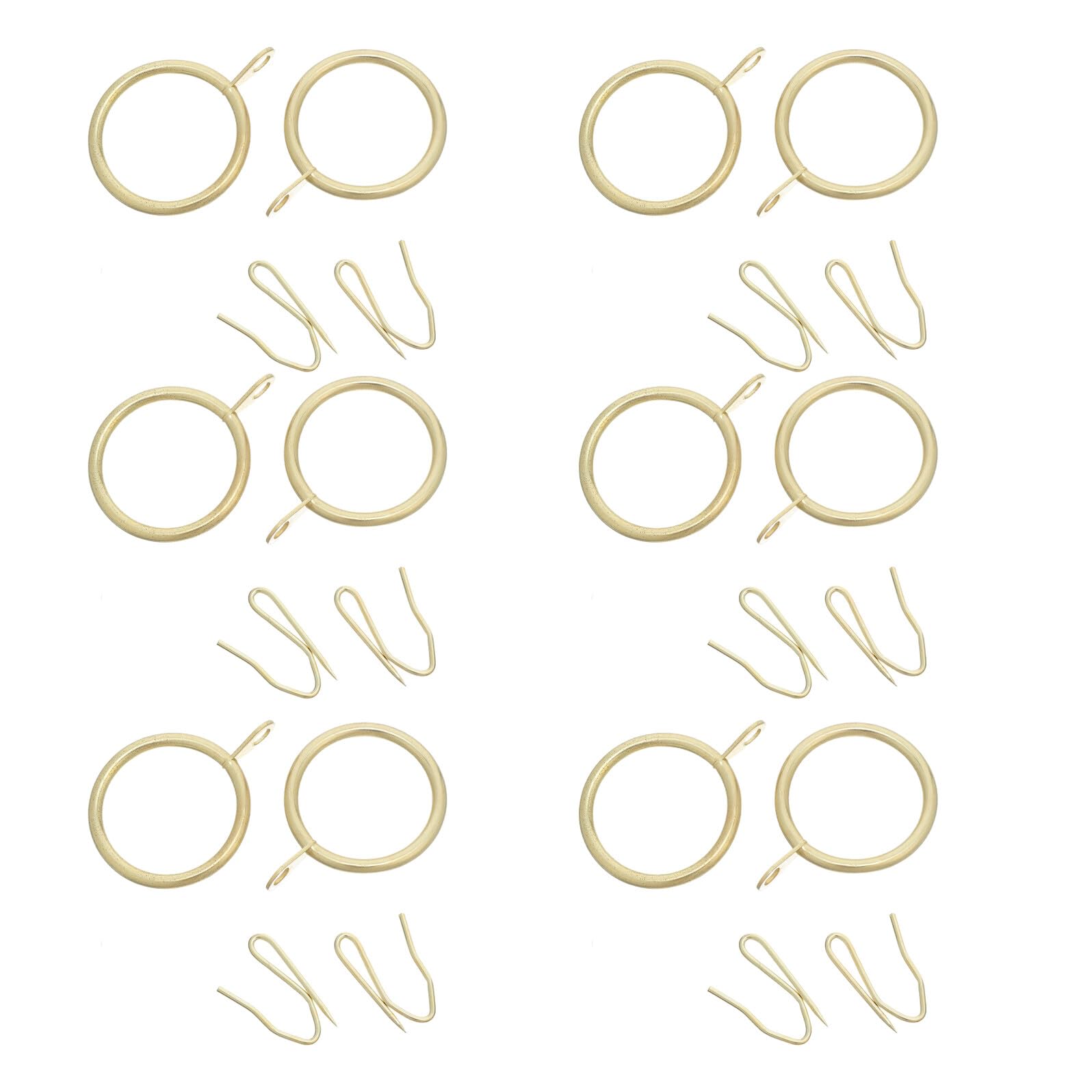 Artibetter 100juegos Anillo de Cortina de Ducha Metálico para Ojales de Ducha Pack Accesorios para Baño Anillos para Barra de Cortina con Ganchos de Ventana y Baño