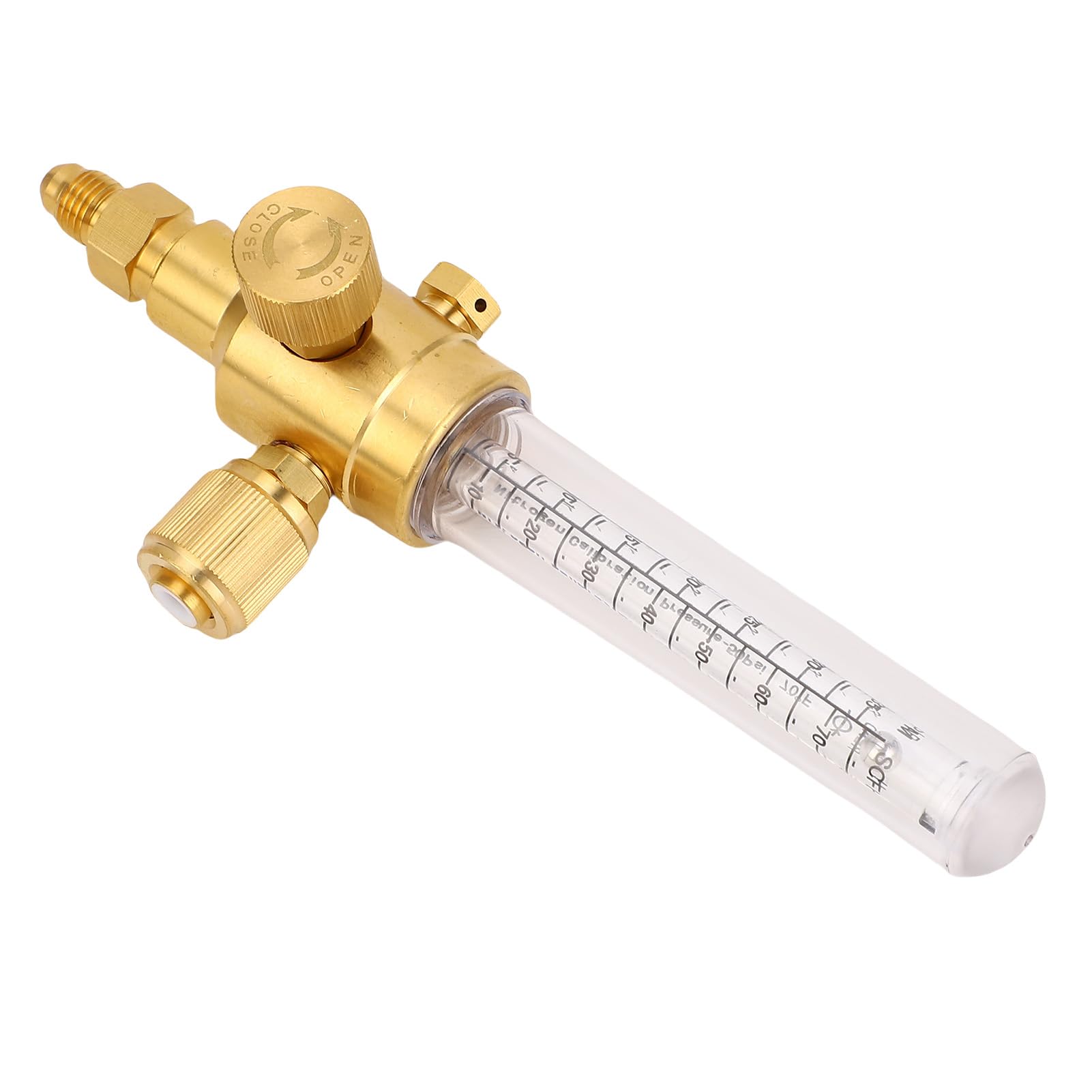 Generic Indicatore di Flusso di Azoto, Misuratore di Portata di Azoto a Doppia Scala Connessione di Ingresso e Uscita Svasata 1/4 Pollici, Flussometro per Brasatura