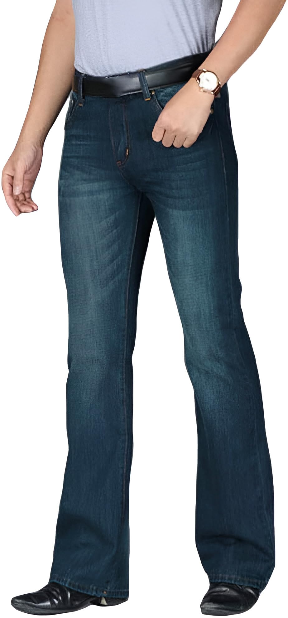 Ben Martin Men's Green Bell Bottom Jeans
