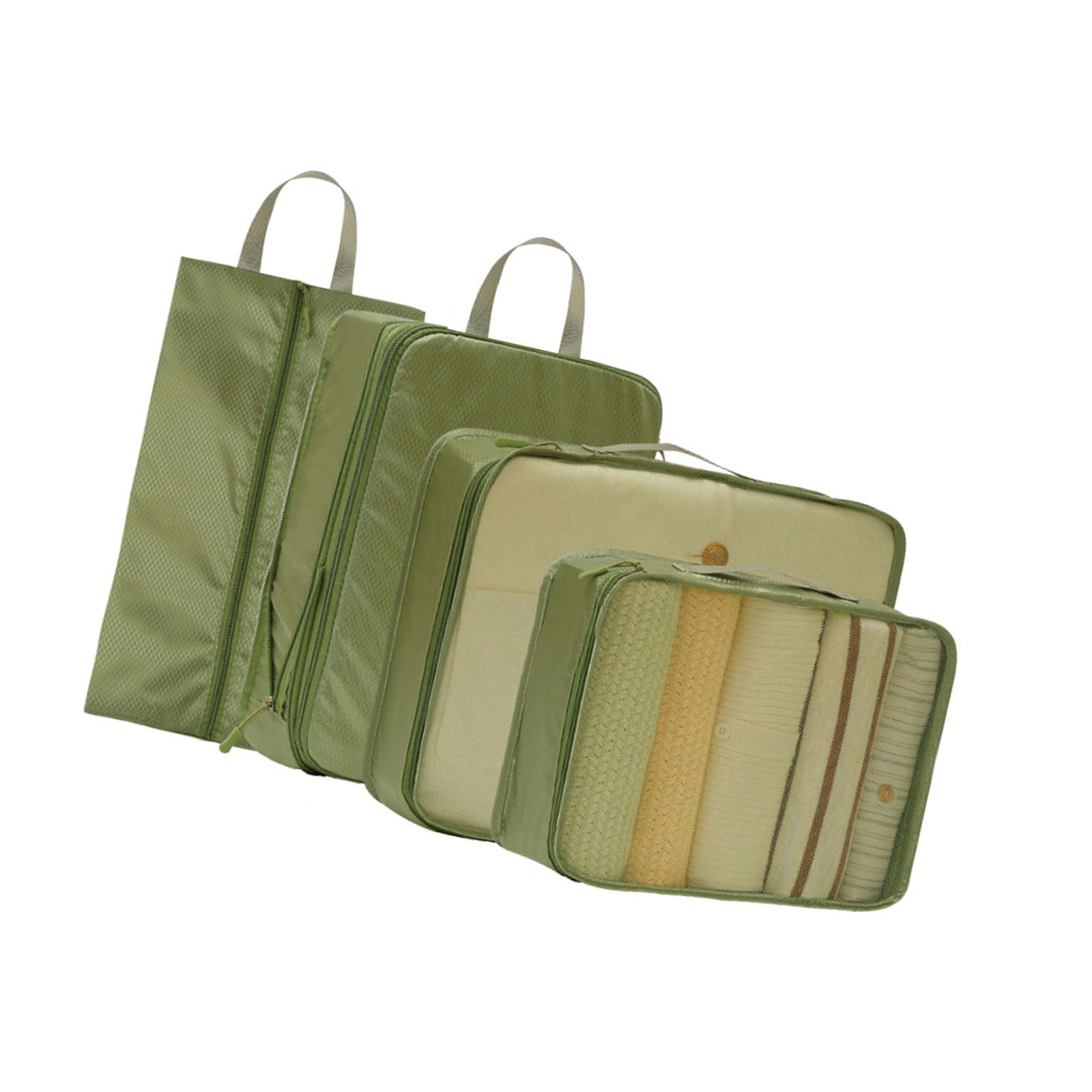 Storage 6 Piece Packing Cubes Featuring Ventilated Compartments Resistant Packing Cubes