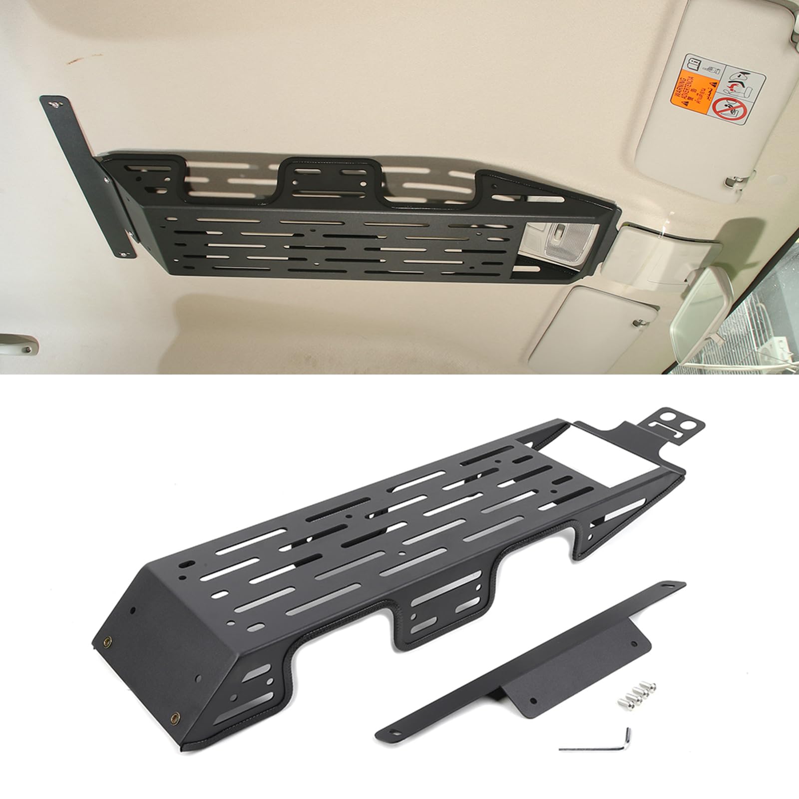 Uchwyt do przechowywania na dach samochodu Suzuki Jimny JB64 JB74 2019-2024 2-drzwiowy, aluminiowy tuning akcesoria w konsoli środkowej powyżej