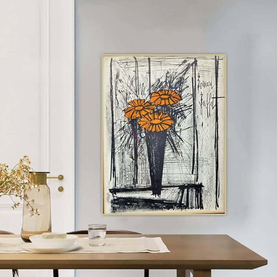 Amazon.co.jp: 有名なBernard Buffetのポスターおよび版画《花