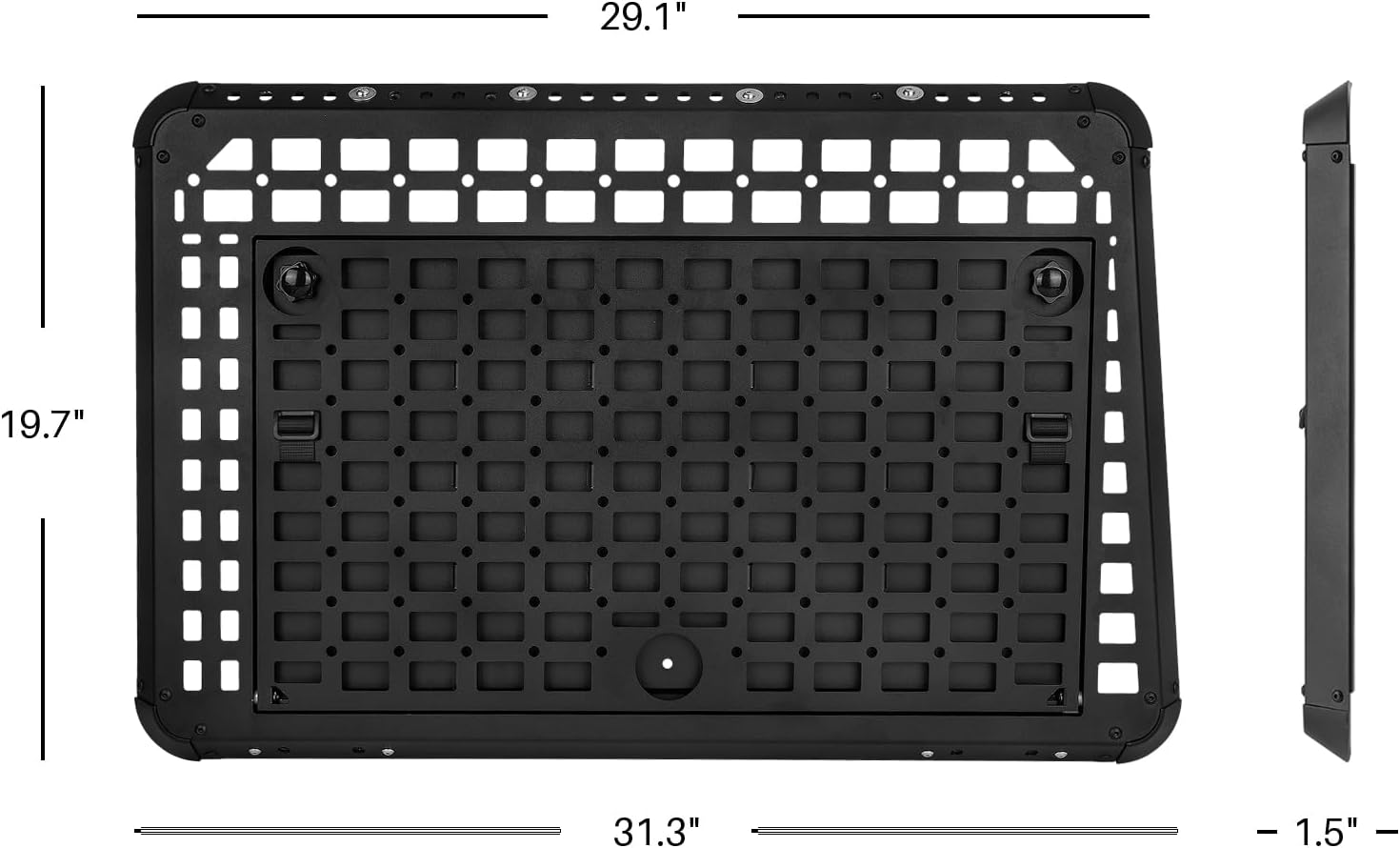 Rear Side Window MOLLE Panel – Tactical Modular Storage Panel for MOLLE Accessories, Rear Window Organizer for Jeep Wrangler JL 2018–2025 Accessories, Driver Side