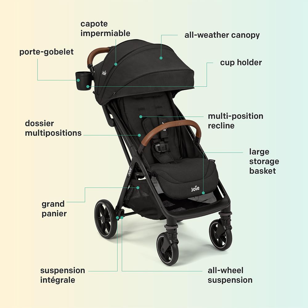 Buy Joie Nutmeg Lightweight Baby Stroller - One-Hand Easy Fold