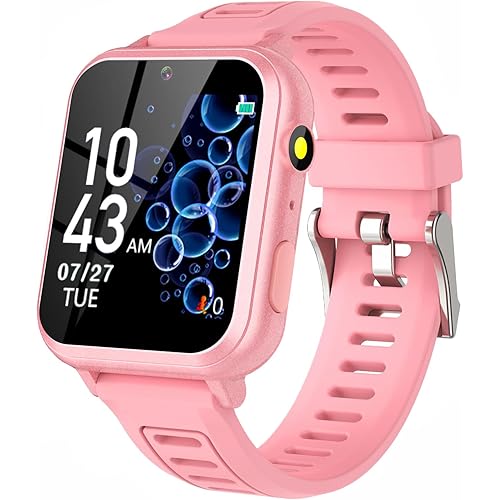 Wiszodet Smart Watch for Kids Gift for Girls Age 5-12, 1.54" Touch Screen Watch with HD Camera Video 39 Games Music Pedometer Flashlight Alarm Clock, Gifts for 7 8 9 10 Year Old Girls Boys