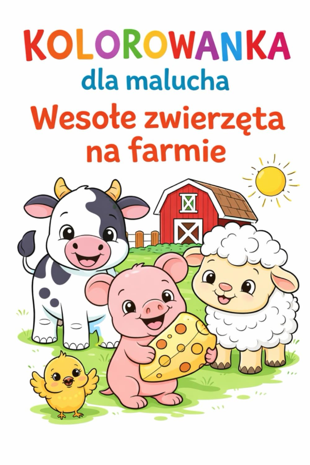 Kolorowanka dla malucha wesołe zwierzęta na farmie