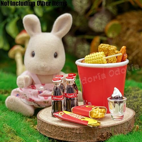 Miniatura 7 de Odoria Botellas de refrescos de coca en miniatura 112 accesorios de decoración de casa de muñecas