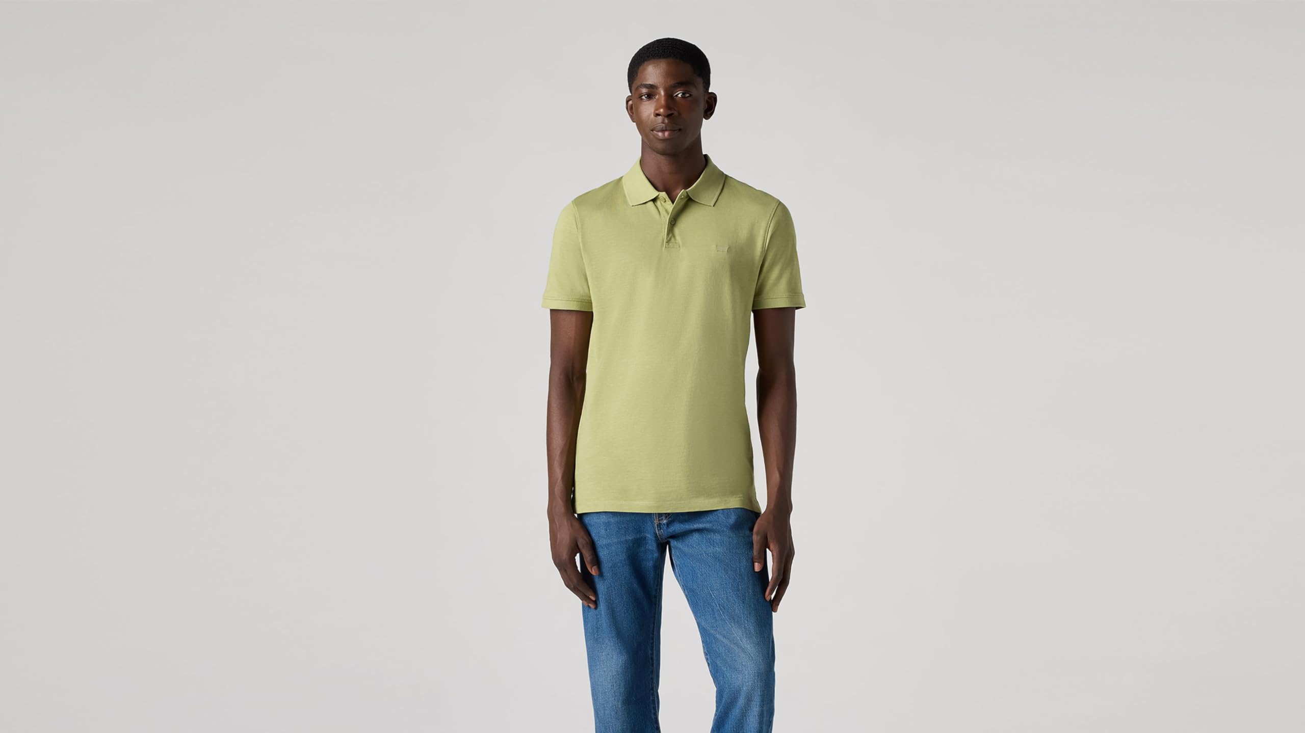 Levi's Uomo Maglietta Polo a Maniche Corte Housemark Parzialmente Elasticizzata, Slim Fit, Verde (Sage), L