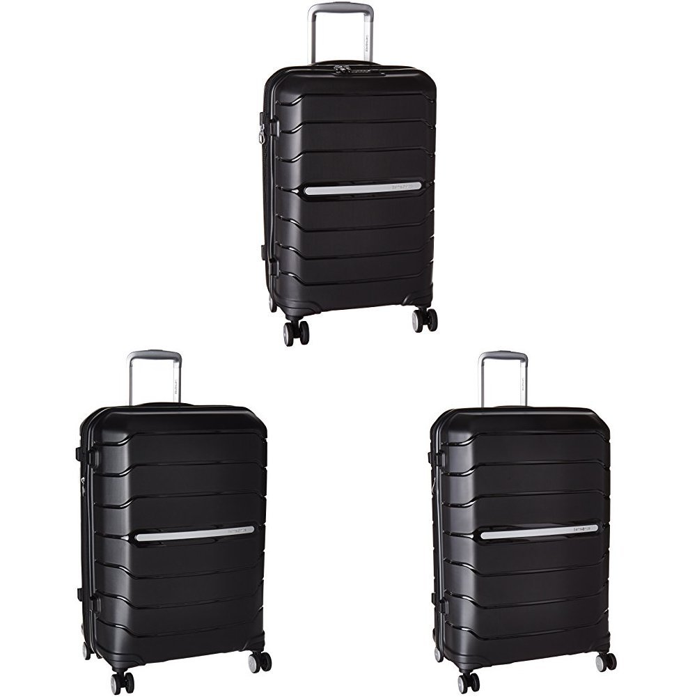 Freeform Hardside Three-Piece Spinner Set (21"/24"/28"), Black