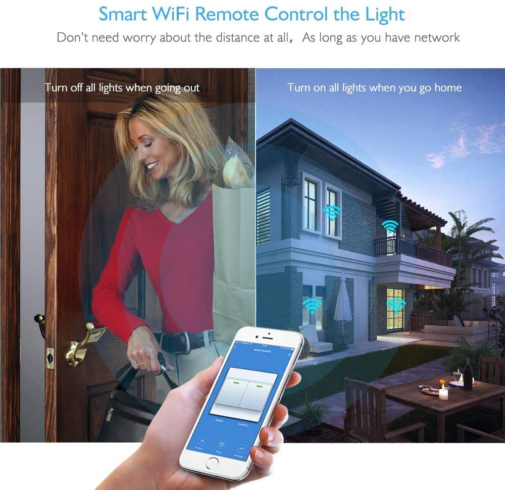 One-Day Sale: Up to 80% Off eMylo Smart WiFi Switch Wireless Remote Control Light Switch Tuya Relay Timer Switch Compatible with Alexa, Google Home, iOS, Android, AC 90-250V 2 Channels 1 Pack Exclusive Special eMylo Smart WiFi Switch Wireless Remote Control Light Switch Tuya Relay Timer Switch Compatible with Alexa, Google Home, iOS, Android, AC 90-250V 2 Channels 1 Pack