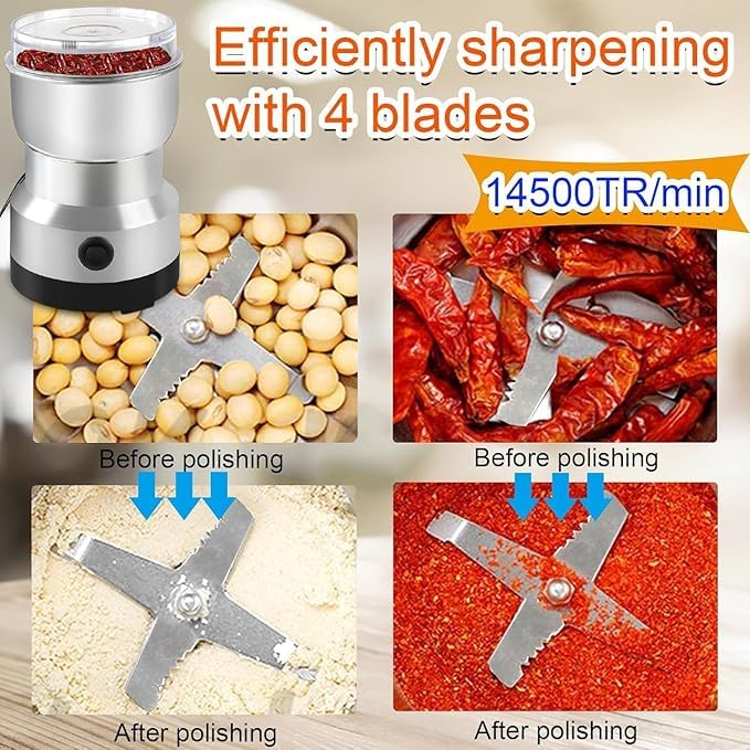 Image of Revin Enterprise Stainless Steel Nima Multifunctional Grinder Smash Star Machine. Coffee,Beans,Electric,Grinder and Coffee Maker Household Electric Mixer Grinder.