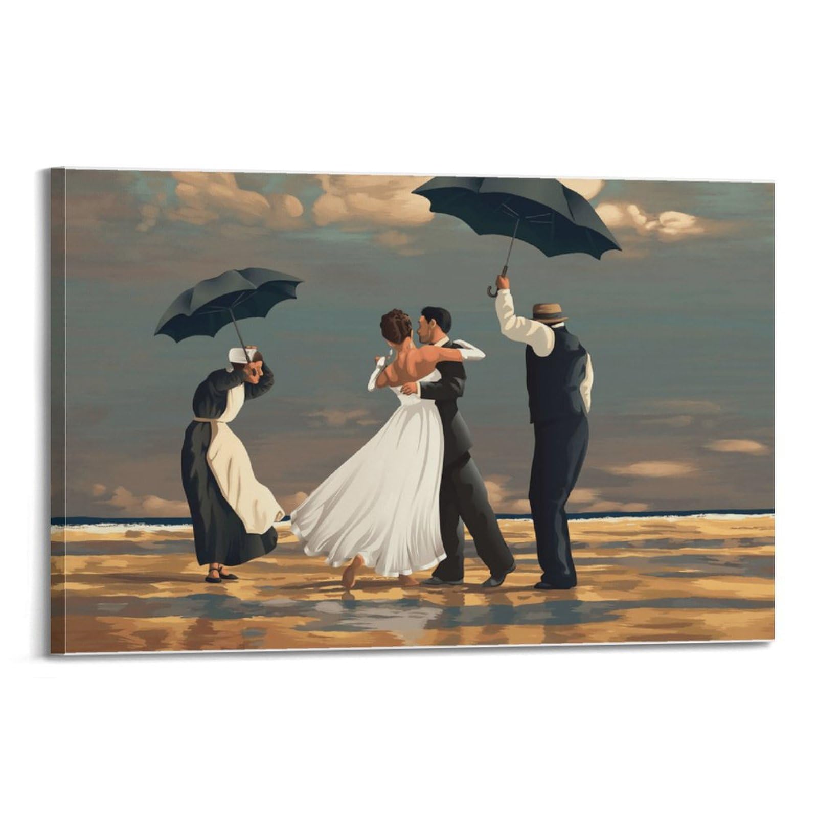 Redmush Jack Vettriano Poster (75) Canvas Poster Bedroom Decor Sports Landscape Office Room Decor Gift Frame-Style 24X36inch(60X90cm)