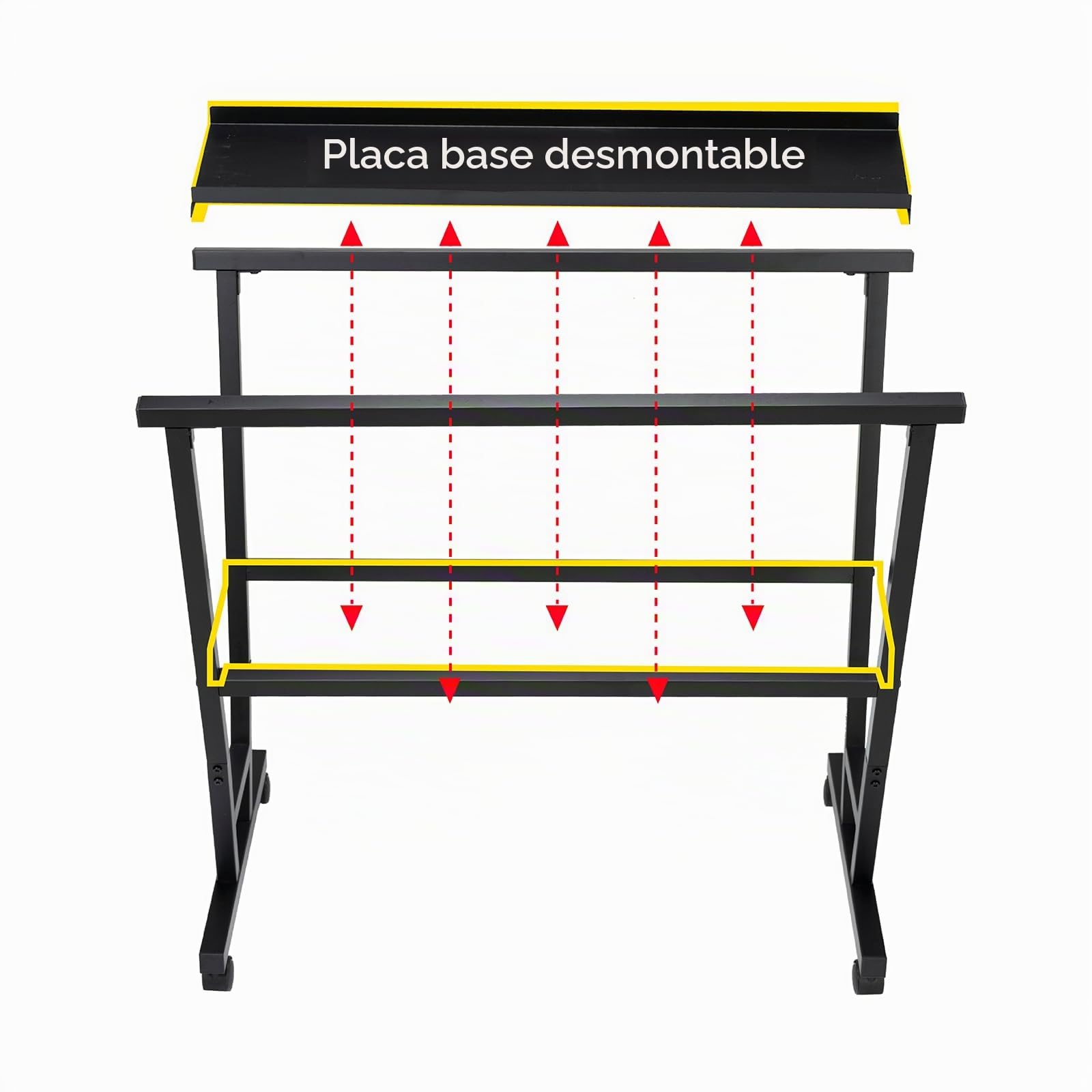MEEDEN Soporte para Imágenes de Arte - Estante para Secado de Arte con Ruedas Giratorias - Estante de Metal para Exhibición de Obras de Arte, Pósters, Impresiones - Negro
