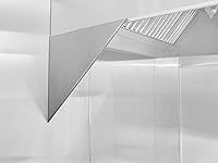 Vista 7 de HOODMART Paneles de pared de metal de 48 x 120 pulgadas, chapa de acero inoxidable de alta calidad con tapas finales, protector contra salpicaduras