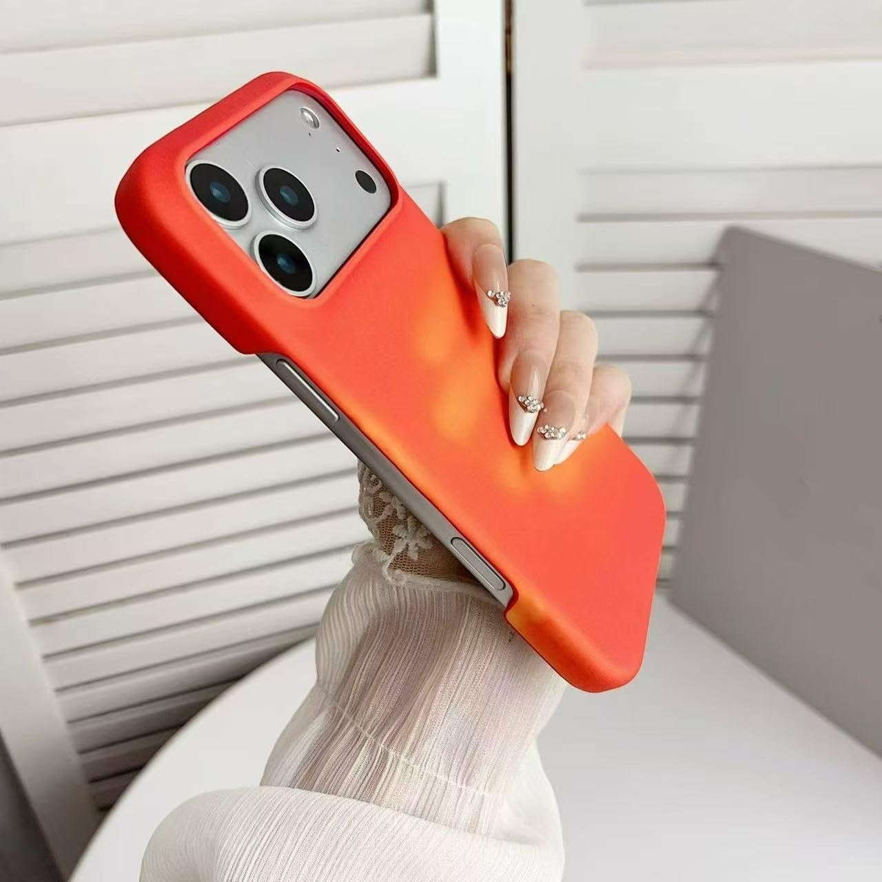 Etui na telefon z regulacją temperatury do iPhone'a 17 Pro Max Air, odporne na wstrząsy, wielokolorowe, zmienne pod względem temperatury (do iPhone'a 13/niebieskie)