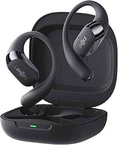 SHOKZ New OpenFit 2+ Open-Ear Headphones, Dolby Audio Enabled, Comfortable Earbuds with Soft Ear Hooks, 48H Playtime, IP55 Water-Resistant, USB-C Fast Charging, Wireless Charging, Carrying Bag, Black asin的图片