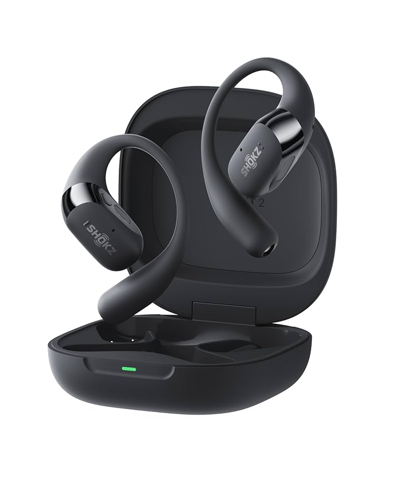 Shokz OpenFit 2 - ブラック Shop Shokz OpenFit 2 - Flagship Open Earbuds for Working Out