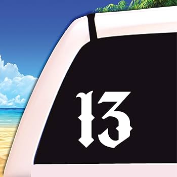 【Lucky様】no.13 Amazon.com: spdecals Lucky Number 13 Car Window Vinyl Decal