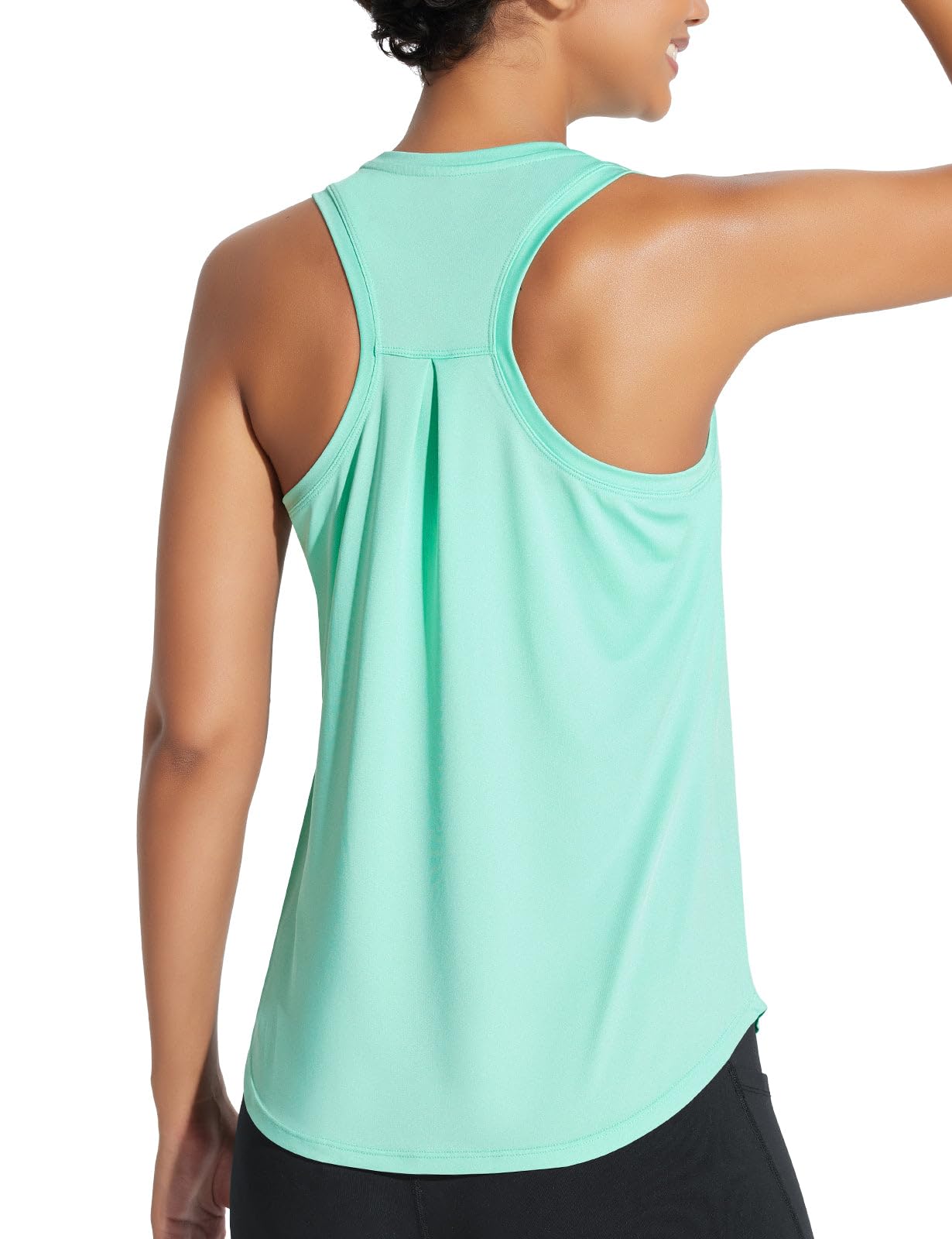 baleaf Women's Workout Tank Tops Athletic Yoga Top Racerback Sleeveless Running Shirts Quick Dry Gym Outdoor UPF50+
