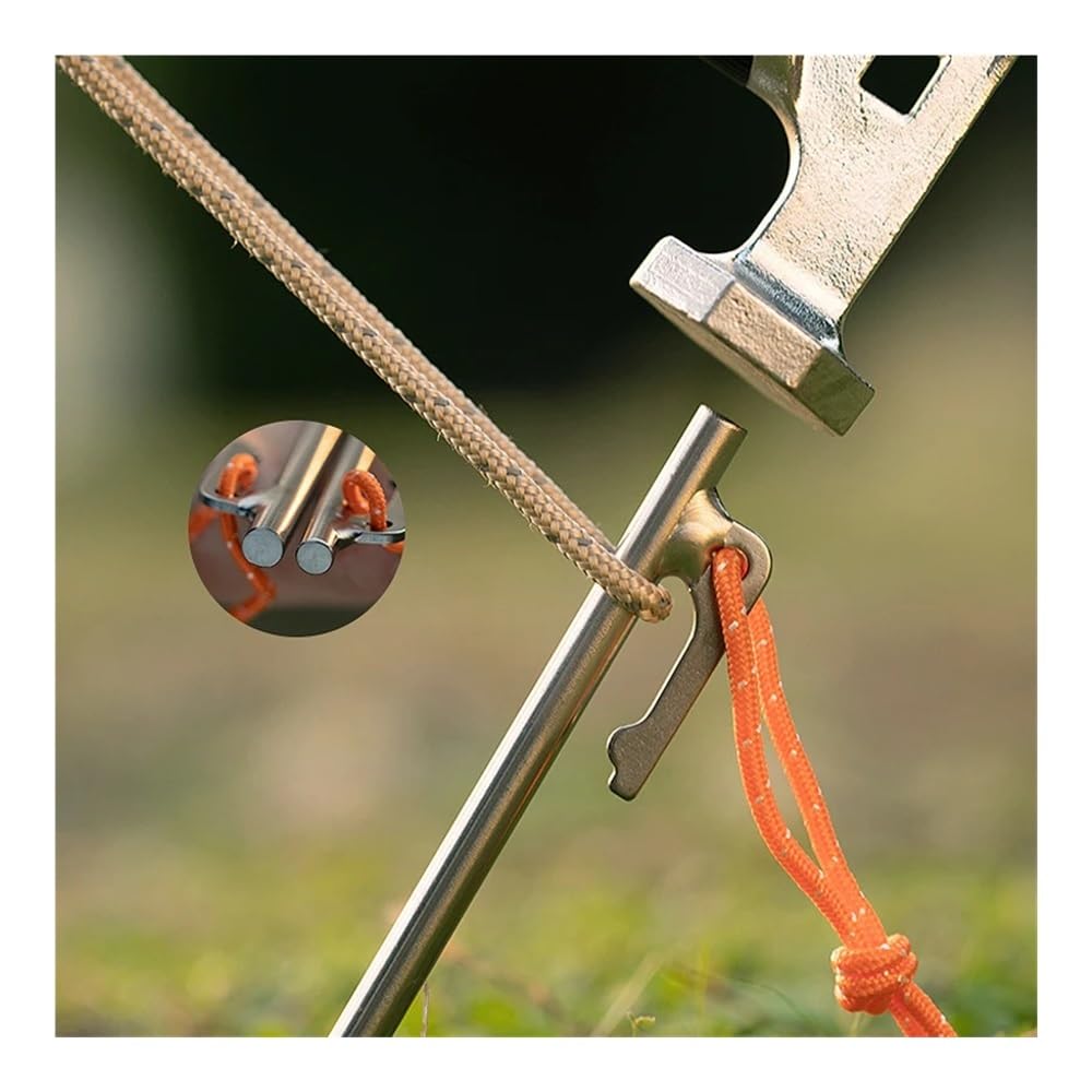 Outdoor Camping tytanowe śledzie namiotowe wytrzymałe kołki namiotowe zapobiegające zginaniu gwoździe do namiotu 20/24/30/35/40 cm (8 x 300 2 szt.)