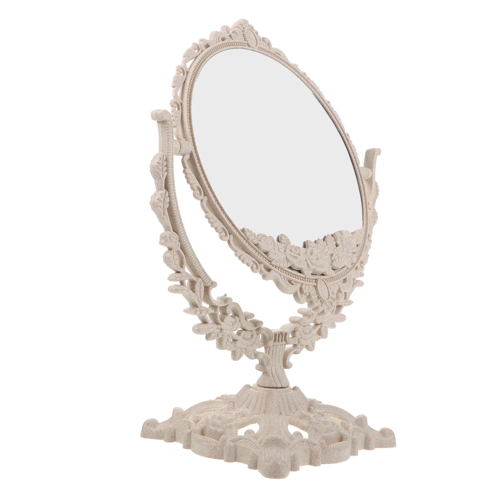 FOMIYES 1PC European Style Vintage Makeup Mirror Desktop Cosmetic Mirror with High Definition Surface Durable Material for Personal Use